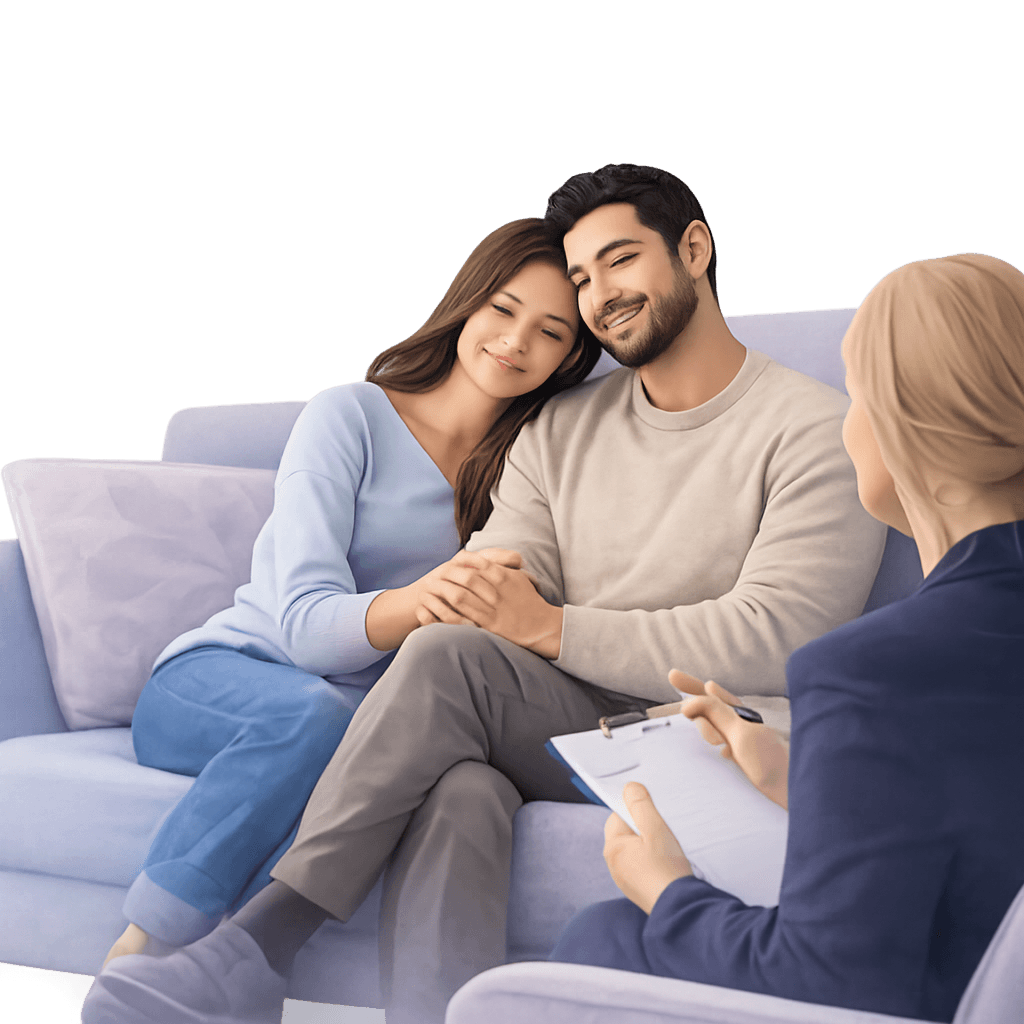 Couple in therapy session